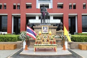 พิธีทำบุญตักบาตรอาหารแห้ง เนื่องในโอกาสวันเฉลิมพระชนมพรรษา 67 พรรษา พระบาทสมเด็จพระวชิรเกล้าเจ้าอยู่หัว